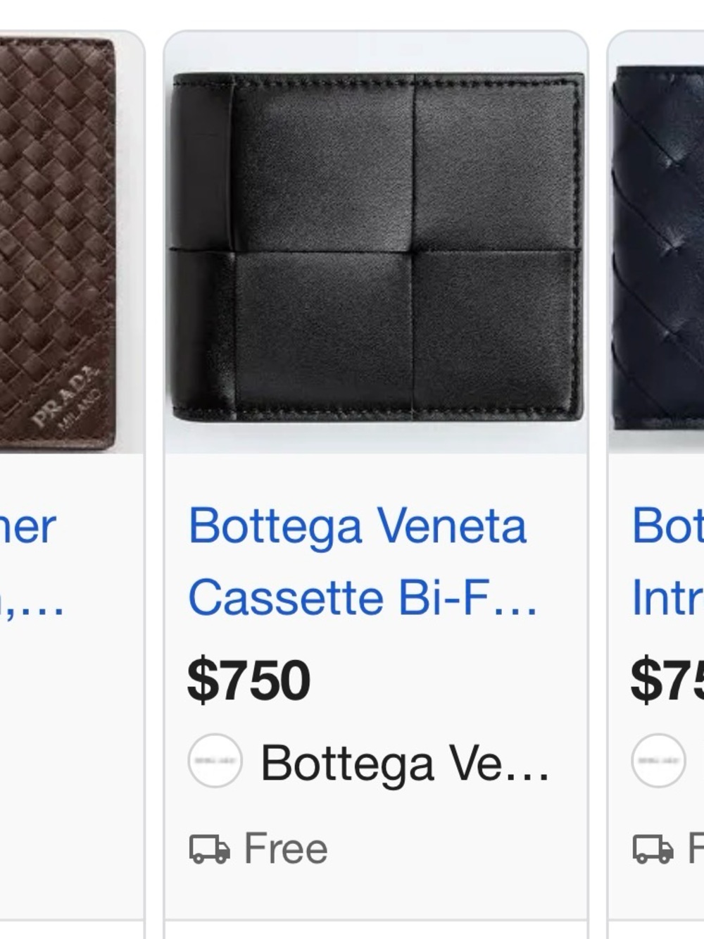 Bottega Veneta Leather Bi-Fold Wallet